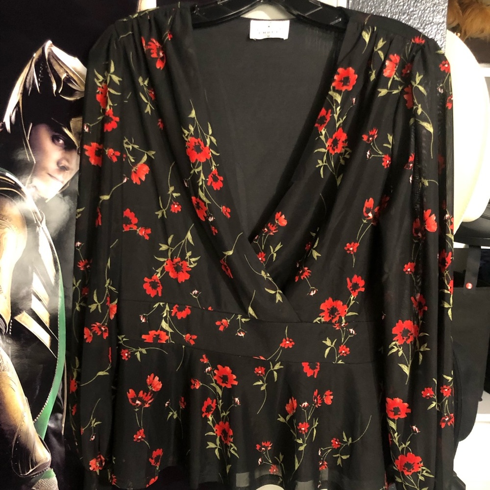 Long sleeve floral shirt